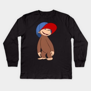 Curious George Cup Redblue Kids Long Sleeve T-Shirt